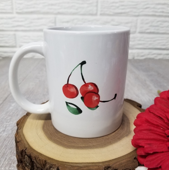 Cherries Themed Coffee Mug - Picture 3 of 8